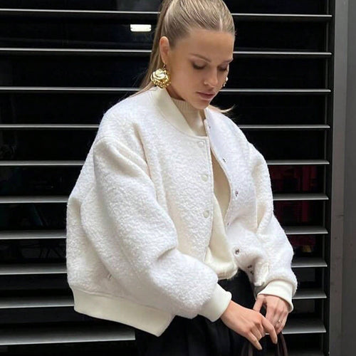 Damen kuschelige Fleece-Jacke im lässigen Stil mit praktischen Taschen R&B
