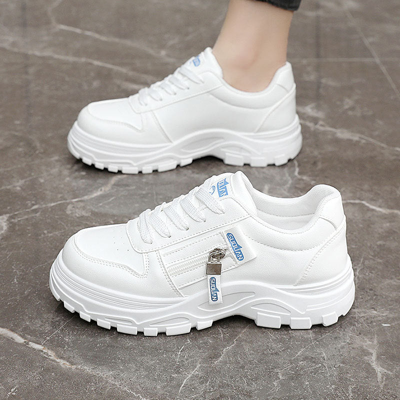 Damen Chunky Sneaker mit modischem Reißverschluss und rutschfester Sohle R&B