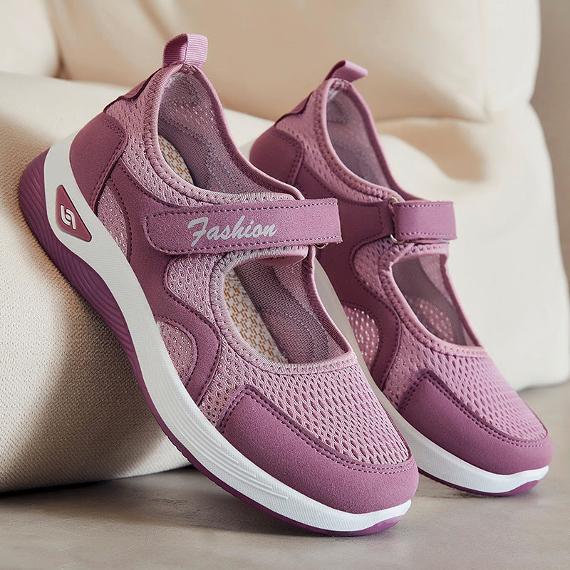 Damen Atmungsaktive Freizeitschuhe mit Klettriemen