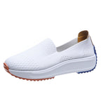 Damen Komfortable Slip-On Sneakers mit atmungsaktivem Strickdesign und dämpfender Sohle R&B