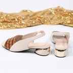 Damen Slingback Sandaletten mit modernem Metallabsatz R&B