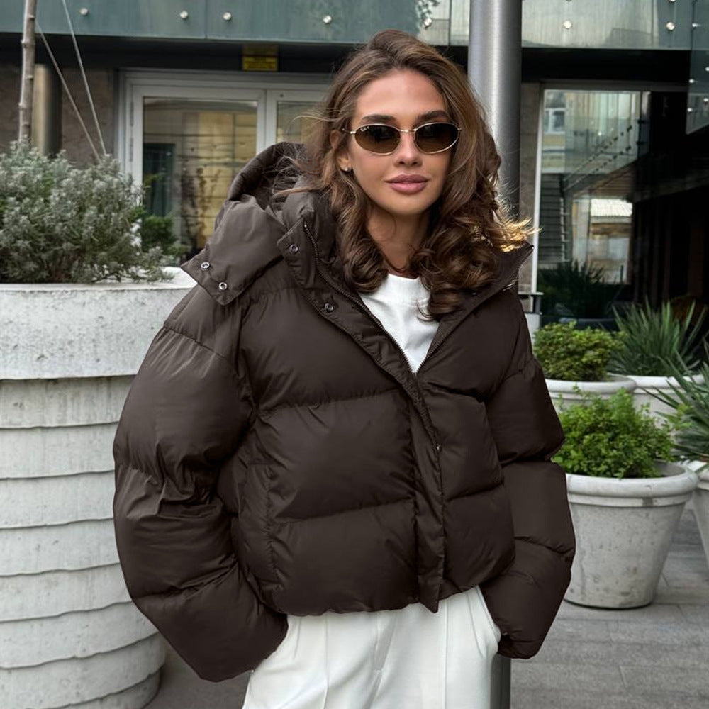R&B | Kurze Kapuzen Puffjacke