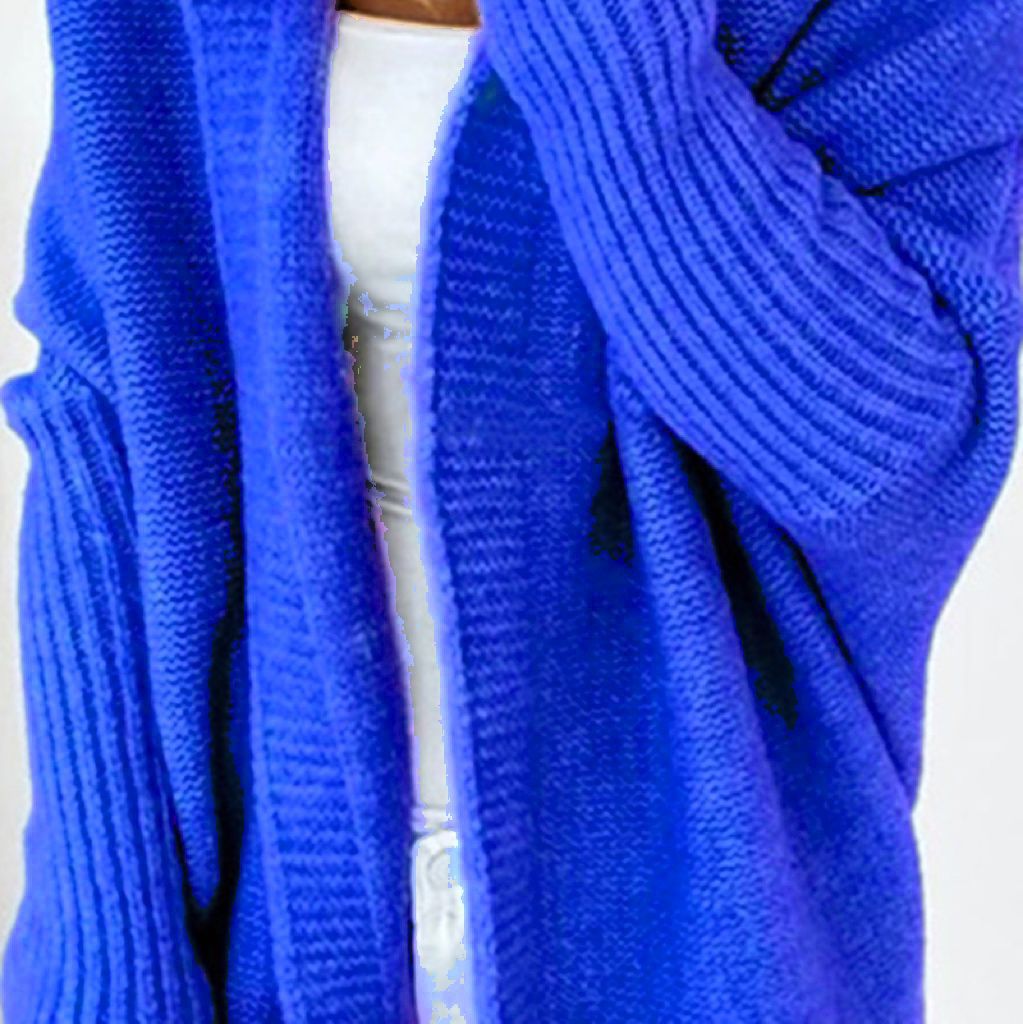 Damen Lässiger Strickpullover mit offener Front und feiner Struktur R&B