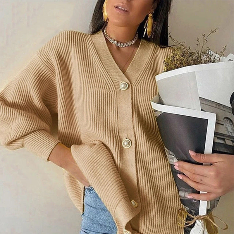 Damen gemütlicher Oversize-Kardie R&B