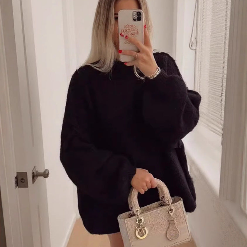 Damen Oversized Strickpullover mit weichem Material und modischen Ärmeln R&B