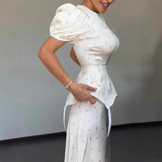 Damen Elegantes Oberteil mit Puffärmeln und verspieltem Taillierungsdetail R&B