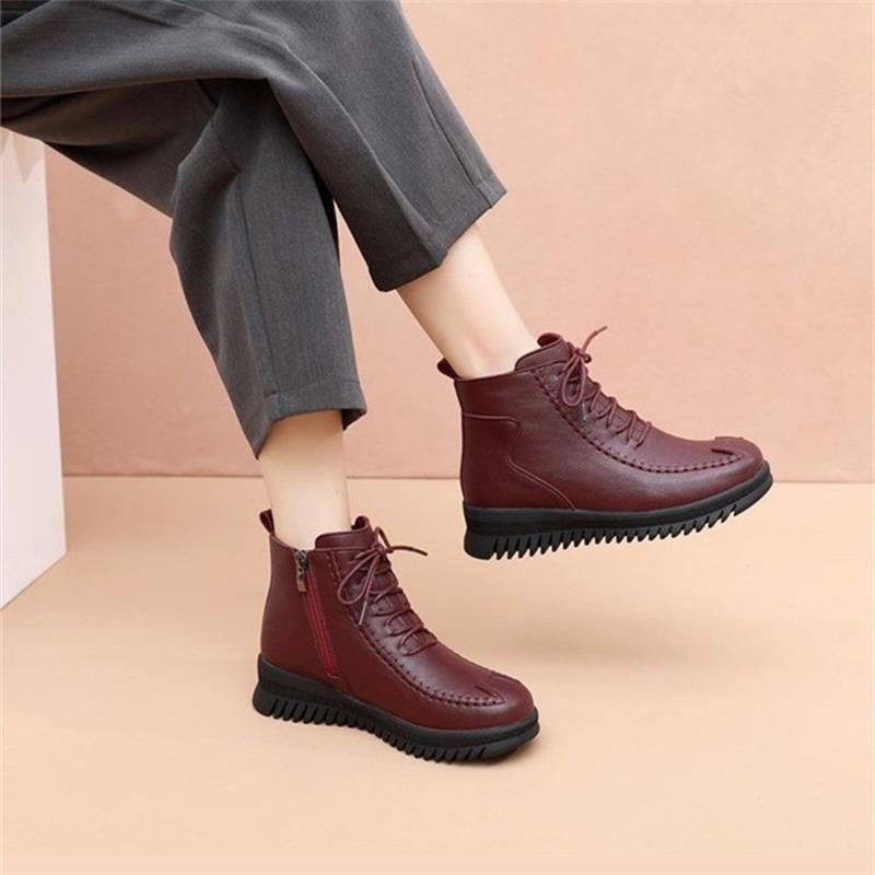 Damen Fashionable Stiefeletten mit hohem Komfort und modischem Reißverschluss R&B