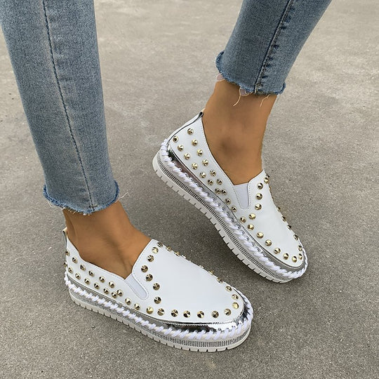 Damen Modische Slipper mit Nieten R&B