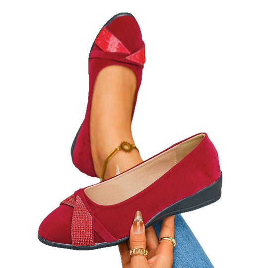 Damen elegante Ballerinas mit funkelndem Detail R&B