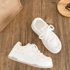 Damen Sportliche Plateau-Sneaker mit atmungsaktiver Mesh-Oberfläche und modischem Design R&B
