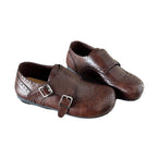 Damen Elegante Mokassins mit klassischem Broguemuster und dekorativen Doppelschnallen R&B