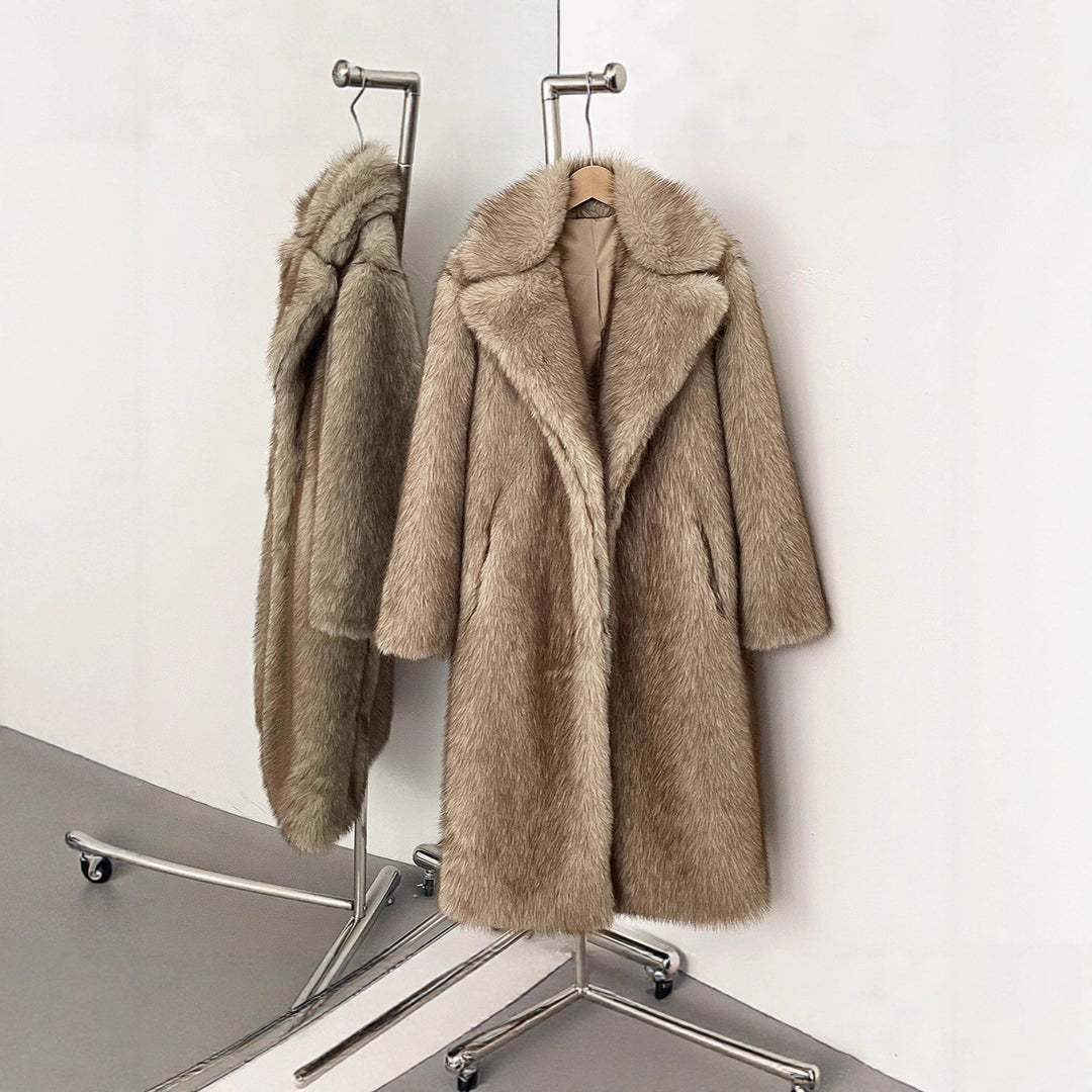 Damen Langhaarmantel für elegante Anlässe R&B