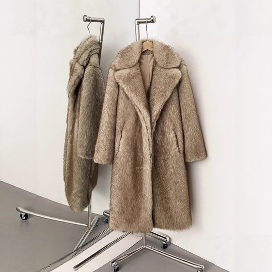 Damen Langhaarmantel für elegante Anlässe R&B