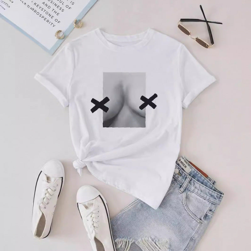 Damen T-Shirt mit innovativem Grafikdesign R&B