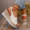 Damen Wedge-Sandalen mit elegantem Riemendesign und luftiger Korksohle R&B