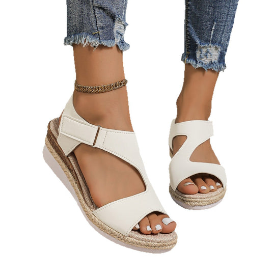 Damen komfortable Sandalen mit ergonomischem Fußbett und verstellbarem Riemen R&B