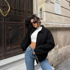 Damen Lässige Oversized-Jacke mit praktischen Taschen und elegantem Schnitt R&B