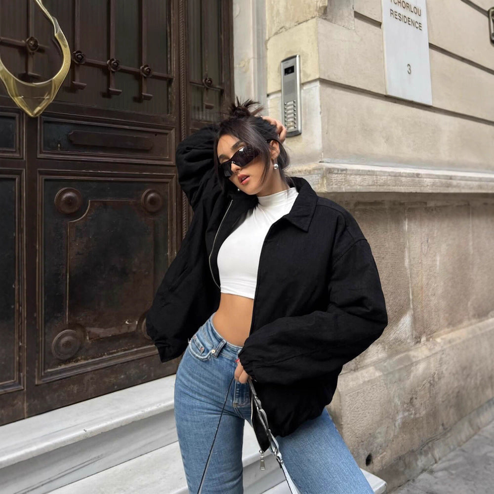 Damen Lässige Oversized-Jacke mit praktischen Taschen und elegantem Schnitt R&B