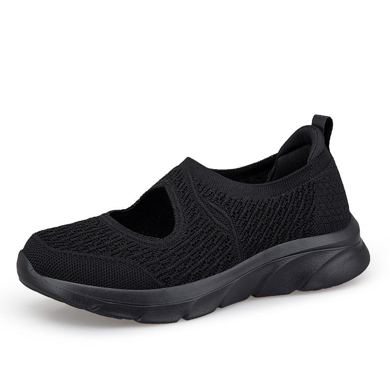 Damen Atmungsaktive Slip-On Sneakers mit elastischem Obermaterial und dämpfender Sohle R&B