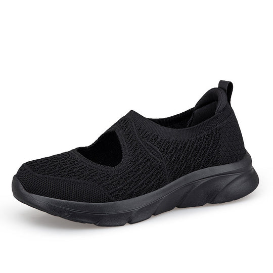Damen Atmungsaktive Slip-On Sneakers mit elastischem Obermaterial und dämpfender Sohle R&B