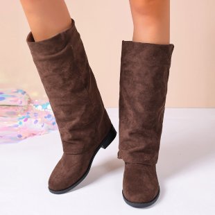 Damen Weiche Winterstiefel aus Veloursleder R&B