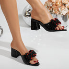 Damen Elegante Slingback-Sandalen mit verspieltem Schleifen-Detail R&B