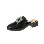 Damen Glamouröse Mules mit funkelndem Bling-Riemen