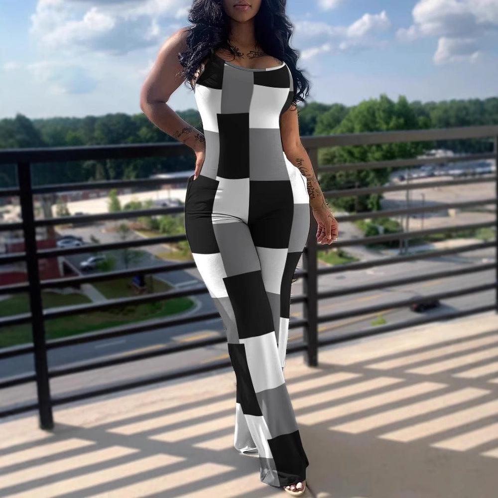 Damen Jumpsuit im modernen Streifenlook R&B