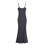 Damen figurbetontes Träger-Maxikleid aus Jersey
