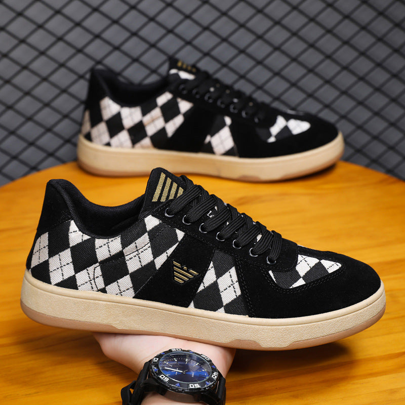 Damen Modische Sneaker mit Rautenmuster und rutschfester Sohle R&B