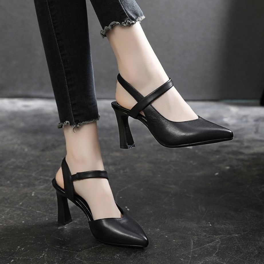 Damen Slingback Pumps mit modischem Absatz und eleganter Schnallenverzierung R&B