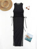 Damen Maxikleid mit modischem Wickeldesign und Rüschendetails R&B