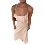Damen Elegantes Maxikleid mit dekorativem Volant R&B