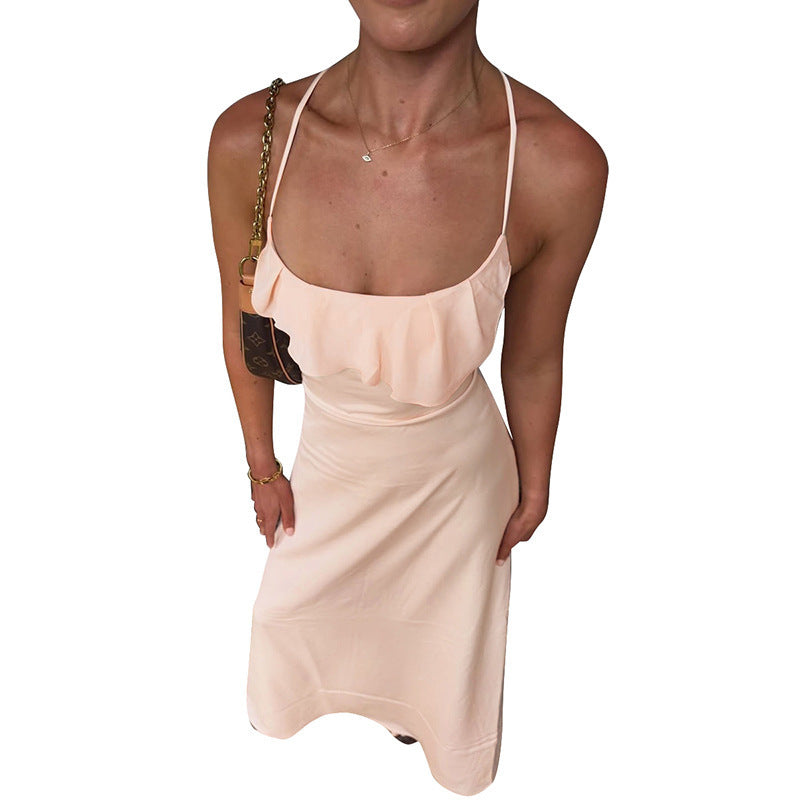 Damen Elegantes Maxikleid mit dekorativem Volant R&B
