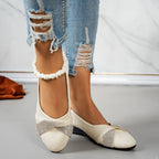 Damen elegante Slip-On Ballerinas mit funkelnden Applikationen R&B