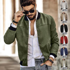Herren modische Bomberjacke mit praktischen Taschen und elastischen Bündchen R&B