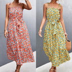 Damen Midikleid mit zartem Floral-Print und Rüschendetails R&B