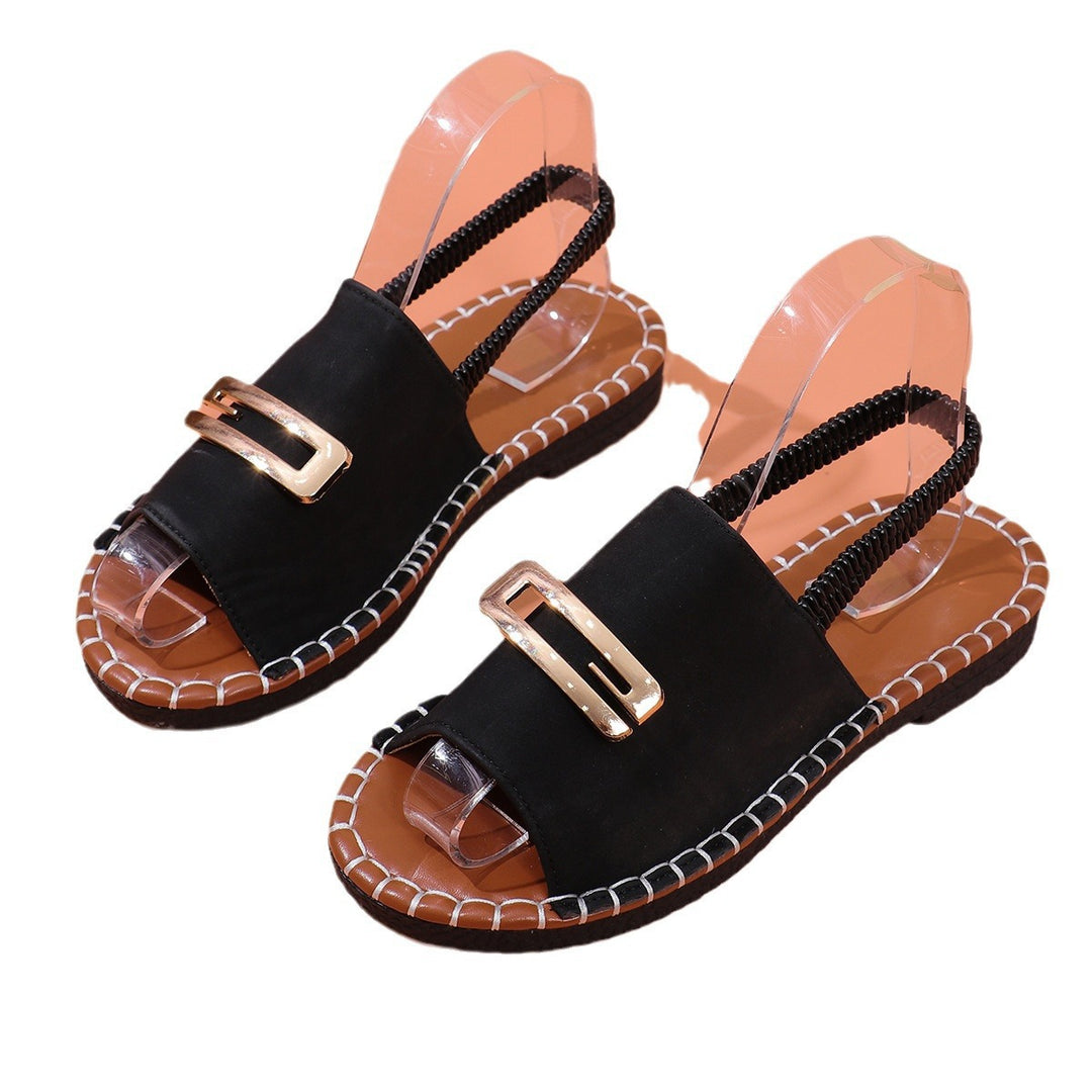 Damen Bequeme Open-Toe Sandalen mit modischem Schnallen-Detail R&B