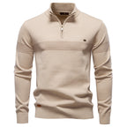 Herren Pullover mit Stehkragen und Reißverschluss