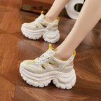 Damen Sneakers mit luftiger Mesh-Oberfläche und extragroßer Plattform