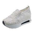 Damen Slip-On Sneakers mit atmungsaktiver Mesh-Oberfläche und elastischem Innenfutter R&B