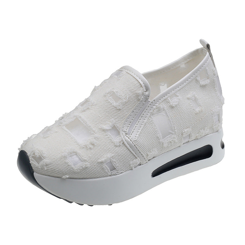 Damen Slip-On Sneakers mit atmungsaktiver Mesh-Oberfläche und elastischem Innenfutter R&B