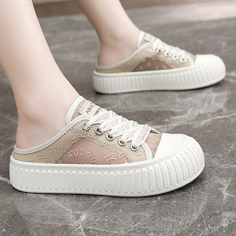 Damen Sneaker mit atmungsaktiver Obermaterialstruktur und elastischem Futter R&B