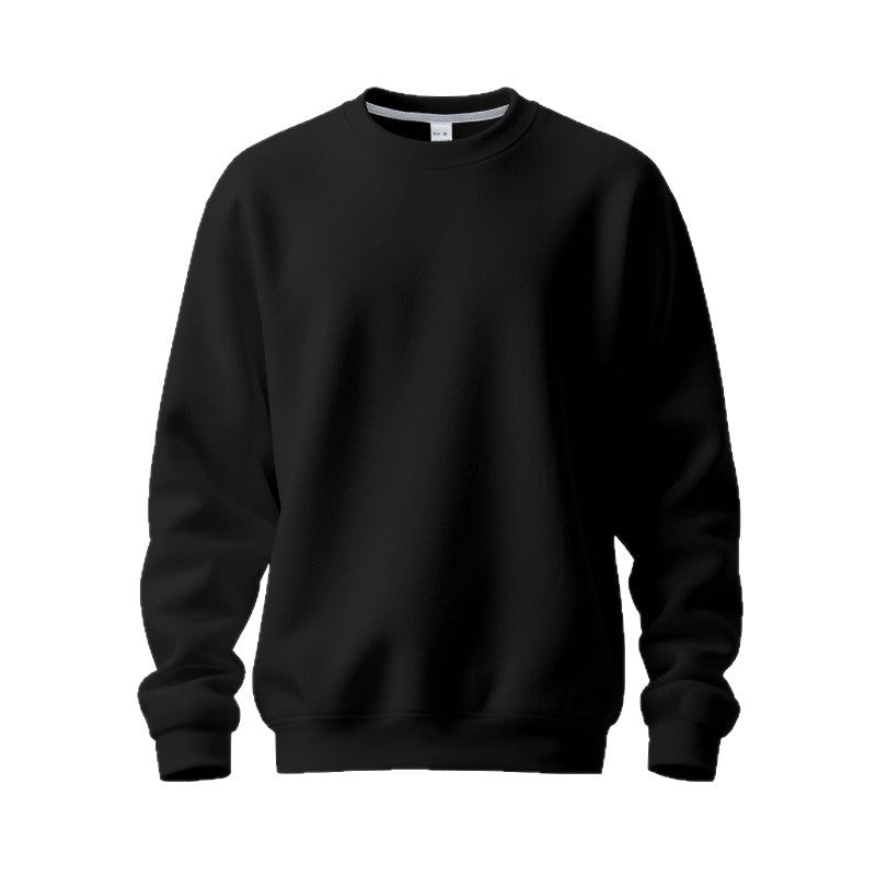 Herren nan Oversize-Rundhals-Sweatshirt aus weichem Baumwollfleece mit gerippten Bündchen R&B