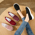 Damen Slip-On Schuhe mit floralem Motiv und atmungsaktivem Obermaterial R&B