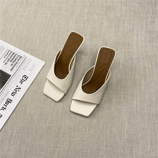 Damen elegante Mules mit geschwungenem Design R&B
