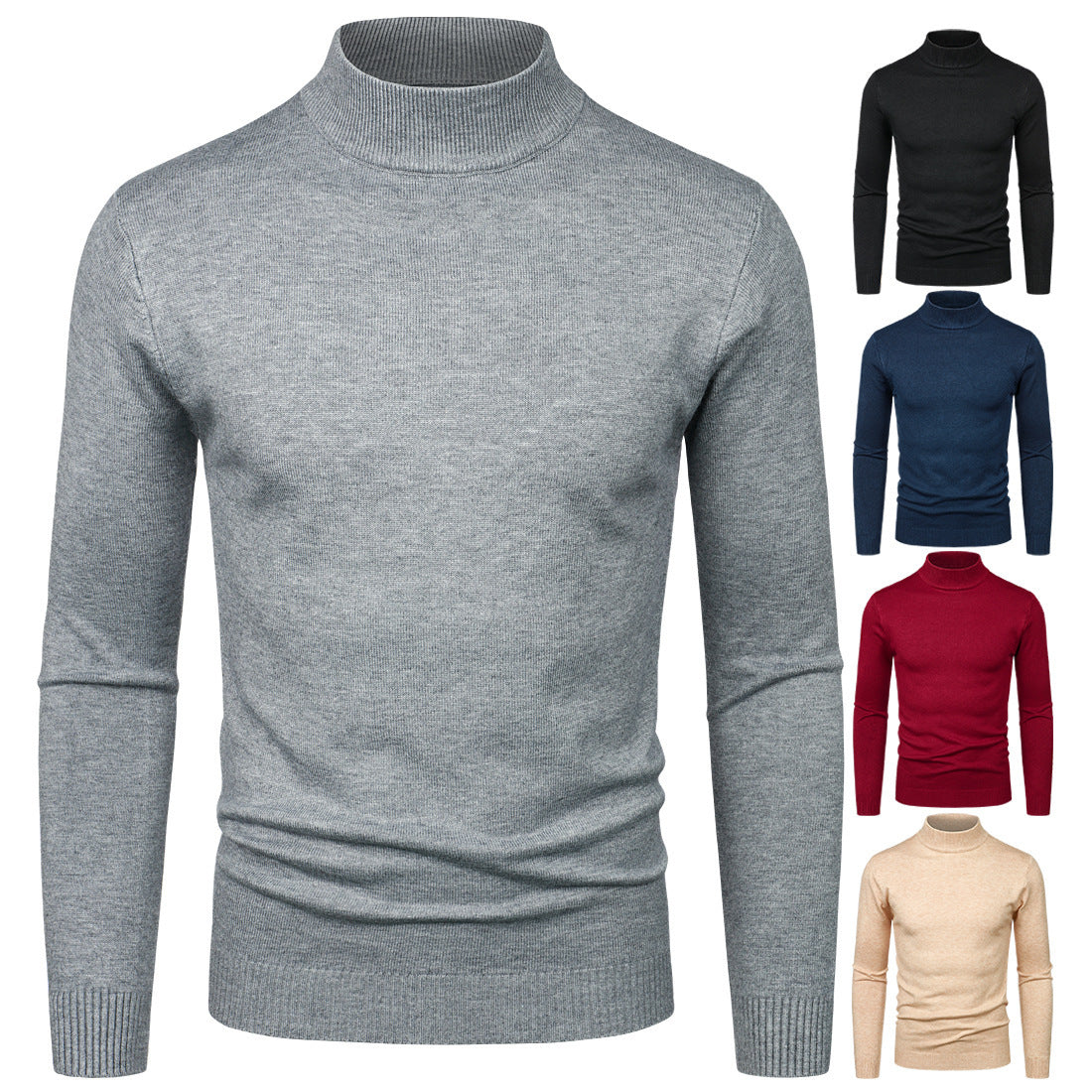 Herren Rollkragenpullover aus hochwertiger Wolle