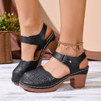 Damen Clogs mit floralen Perforationen und Komfort-Fersenriemen R&B