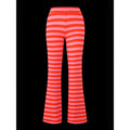Damen elegante und modische Schlaghose mit lR&Bhaftem Streifenmuster R&B