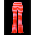 Damen elegante und modische Schlaghose mit lR&Bhaftem Streifenmuster R&B